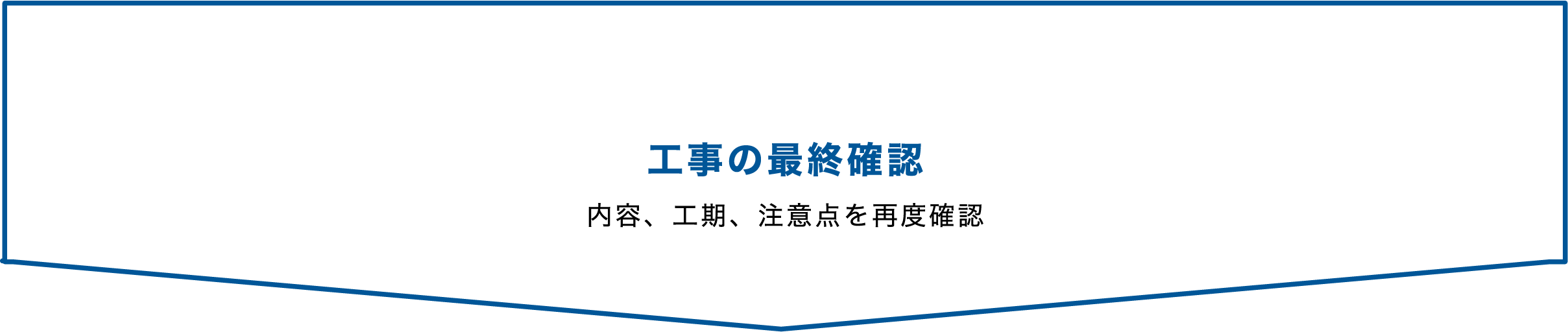 工事の最終確認